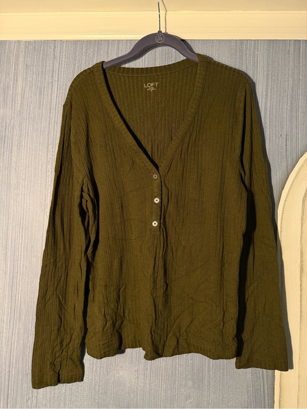 LOFT Outlet Women's Olive Cardigan Size XL